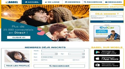 site de rencontre srieux gratuit sans inscription|Babel, le spécialiste des rencontres gratuites